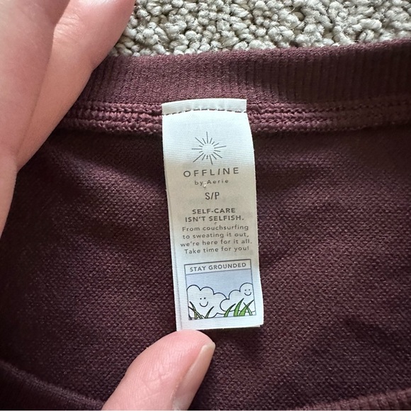 Aerie Fitted Crop Tee Short Sleeve Size Small - Picture 2 of 6